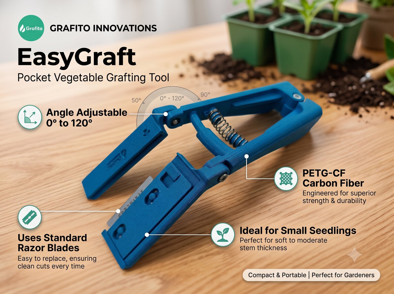 EasyGraft pocket vegetable grafting tool